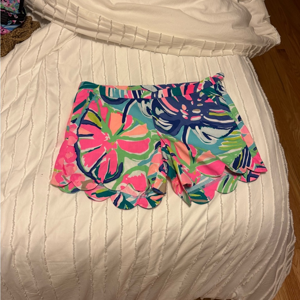 Lilly Pulitzer Pink and Blue High Waist Shorts